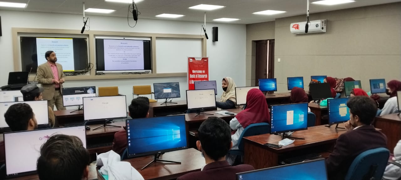 One day Hands on workshop titled “Basics of Research & Manuscript writing” was arranged by Department of Medical education and Research department KMU-IDS on 12th February 2026 for 3rd year BDS students. 